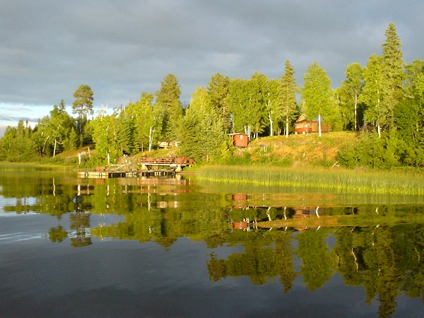 Cabin No. 3 seen from the lake